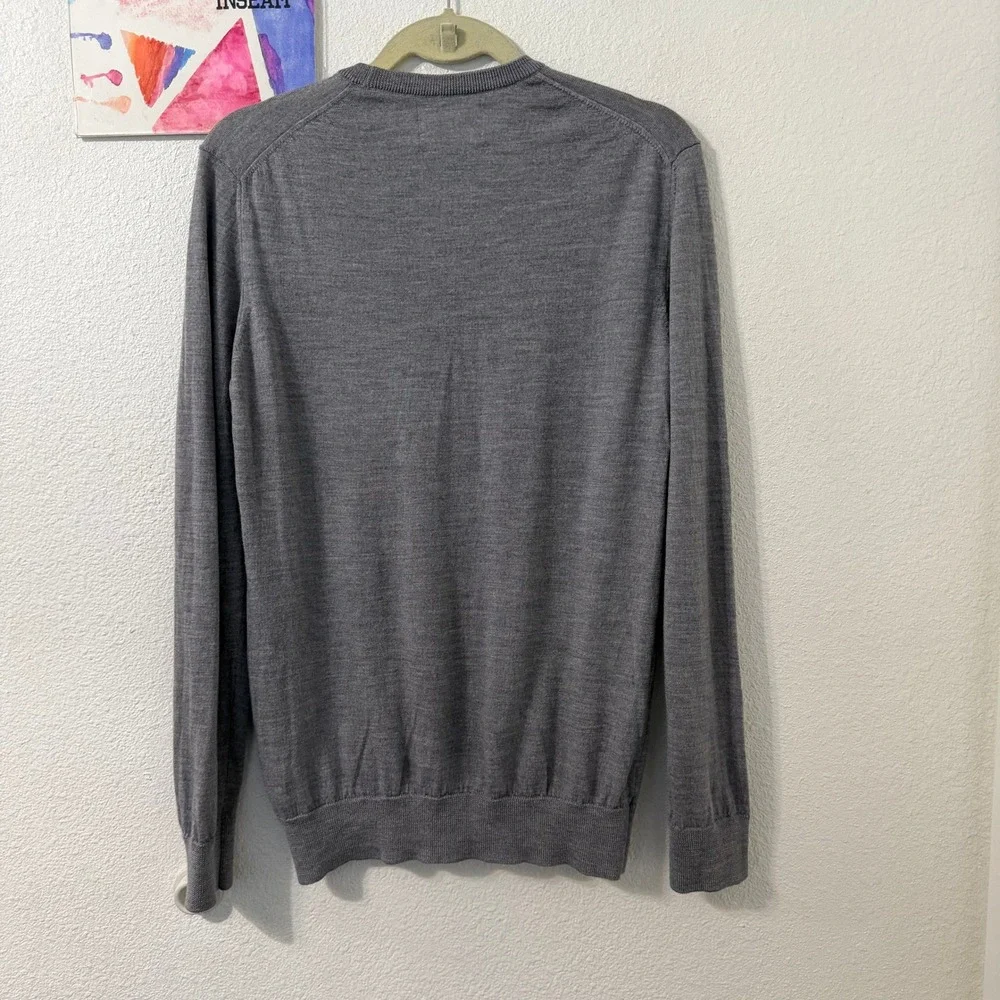 NN.07 New Barca 6630 Grey Extra Fine Merino Wool Crewneck Sweater Made in Italy